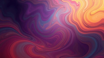 Obraz premium Abstract Colorful Swirls in a Fluid Motion Background Displaying Vibrant Hues of Purple, Orange, Red, and Blue Creating a Beautiful Artistic Design for Creative Projects
