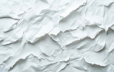 Fototapeta premium Abstract Texture of Crumpled White Paper: A Study in Light and Shadow