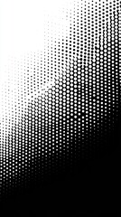 Creative black and white abstract design with dot patterns and gradients