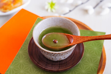 大納言入りくず抹茶