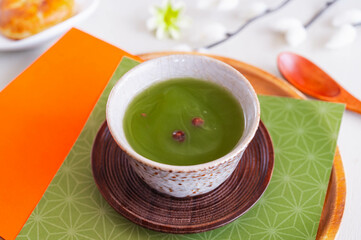 大納言入りくず抹茶