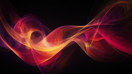 Fototapeta premium Abstract red and orange flowing wave design