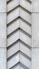 Elegant herringbone pattern on a smooth gray pavement in contemporary design
