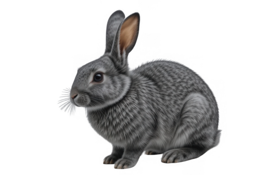 rabbit isolated on white background 