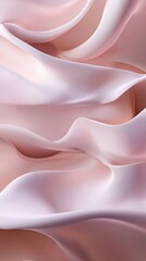Soft pink silk fabric gracefully draping with elegant folds and waves