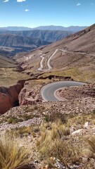 curvas da estrada Cuesta de Lipán (RN 52), argentina