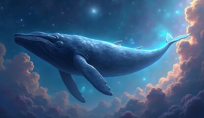 Fototapeta premium star whale