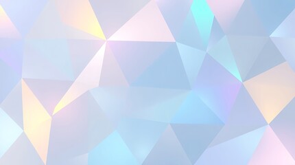Obraz premium Abstract Iridescent Geometric Background: Shimmering pastel hues and a captivating interplay of light and shadow create a mesmerizing backdrop for your design projects.