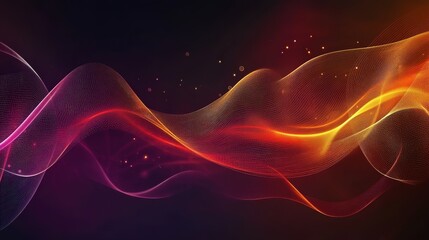 Obraz premium Abstract flowing fiery waves, vibrant red and orange colors.