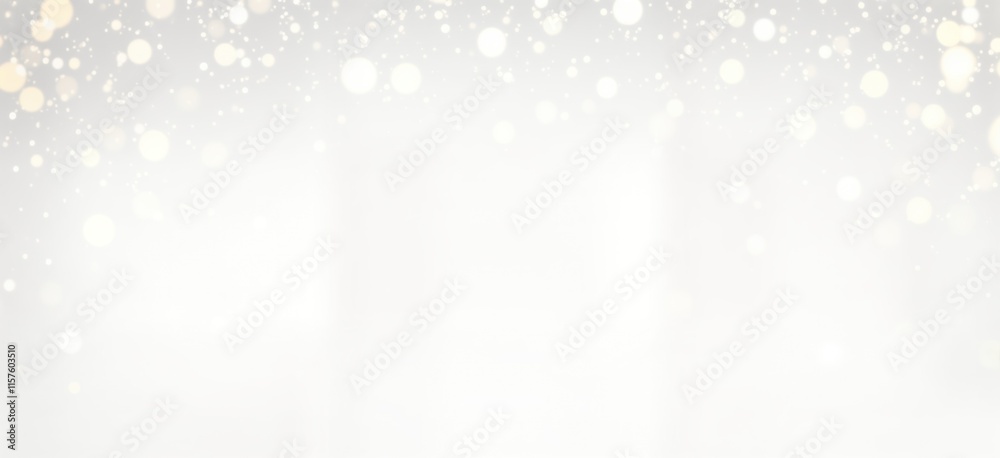 Aufkleber abstract winter scene shows falling snow at night. soft bokeh lights create festive atmosphere. grea