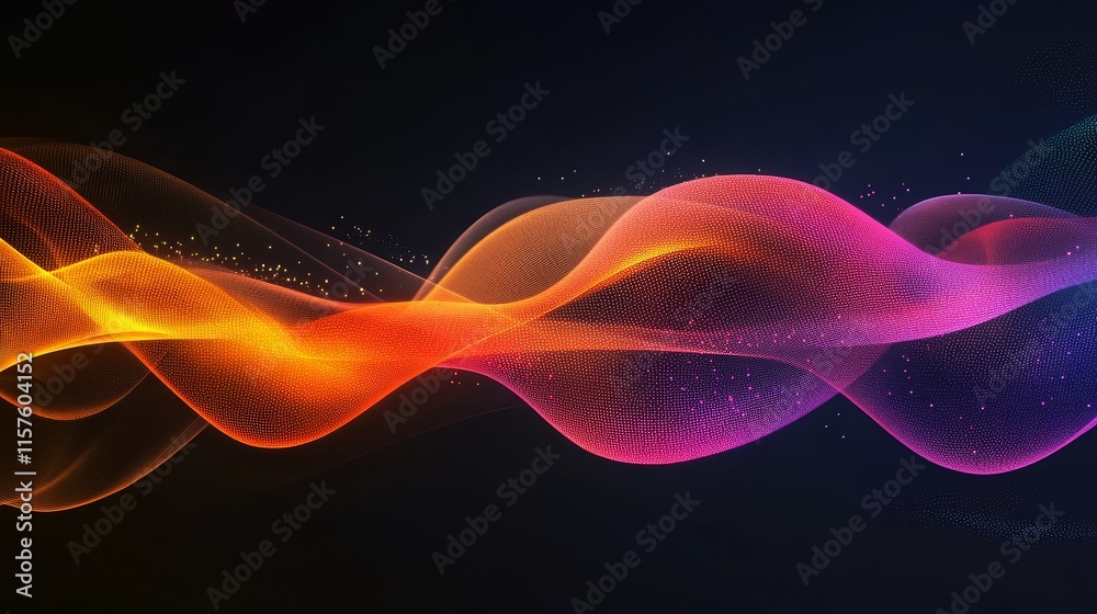 Aufkleber abstract colorful wave background