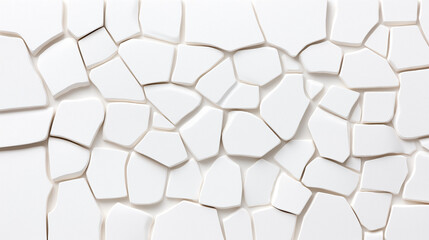 Abstract White Mosaic Texture: A captivating abstract pattern composed of irregular white tiles, creating a visually intriguing and textural surface.  