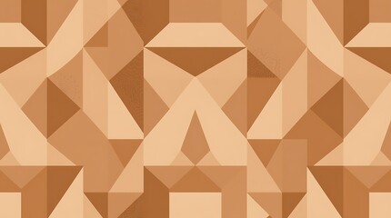 Obraz premium Earthy Geometric Pattern: Abstract seamless texture with shades of brown, featuring a repeating geometric design of triangles and diamonds. Ideal for backgrounds, textiles, and design projects. 