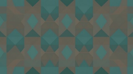 Fototapeta premium Geometric Teal and Brown Abstract Pattern 