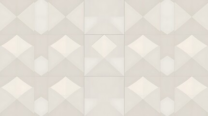 Obraz premium Geometric Abstract Pattern: A minimalist and elegant pattern of overlapping diamonds in soft gray and white hues, evoking a sense of modern sophistication and understated elegance. 