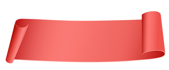 Curved Red Ribbon Graphic Design