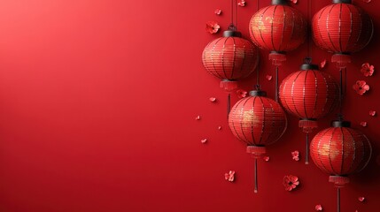 Festive graphic design celebrate chinese new year with auspicious symbols