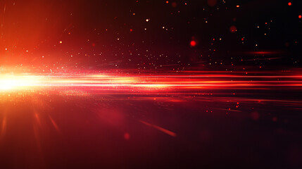 futuristic abstract background with gold bokeh lights. ai generated