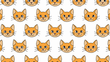Fototapeta premium seamless pattern with animal cat cute