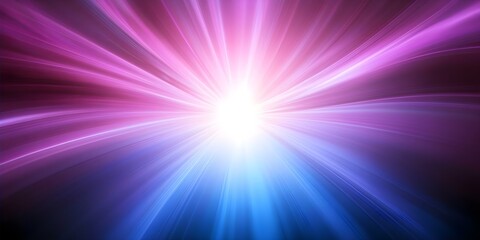 Fototapeta premium A vibrant and colorful burst of light radiating from the center, blending shades of pink and blue against a dark background. Concept Vibrant Light Burst, Pink and Blue Shades, Dark Background