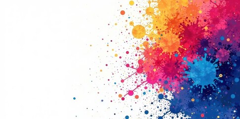 White halftone background, three color abstract design, vibrant hues , graphic design, overlay