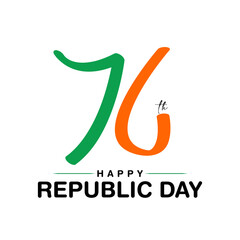 Indian Republic day concept with text 26 january vector illustration.