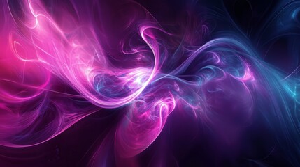Fototapeta premium Abstract purple and blue glowing energy swirls