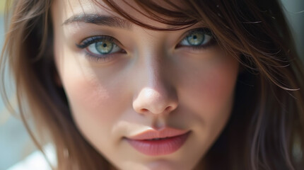 close-up portrait of a beautiful woman