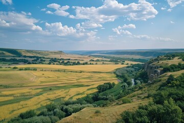 Fototapeta premium Ukrainian victory celebration with flags and unity symbolizing hope and peace.