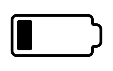 Low battery icon Horizontal vector illustration