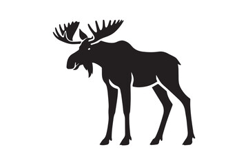 simple black an white abercrombie animal vector silhouette isolated on a white background