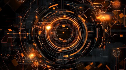 Obraz premium Abstract technology background. Futuristic digital concept.