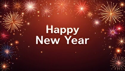 Fireworks New Year's Greeting