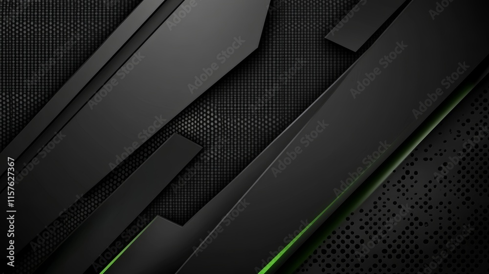 Poster abstract dark gray and green tech background