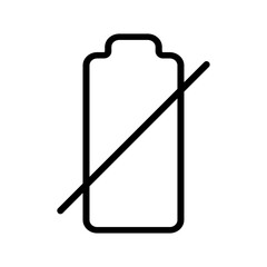 Battery dead icon Vertical vector illustration
