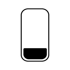 Low battery icon Vertical vector illustration