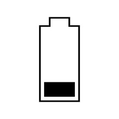 Low battery icon Vertical vector illustration
