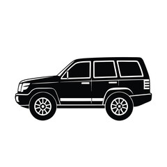 Balanced Crossover car Silhouette Vector on white background
