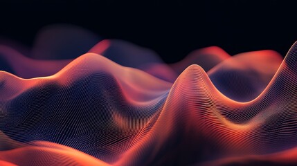 Fototapeta premium Digital landscape of flowing data streams. Abstract background.