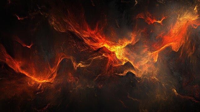 Abstract fiery texture, molten lava, fiery background