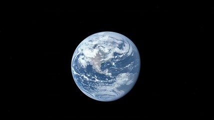 Obraz premium Detailed View of Earth from Space with Blue Oceans and White Clouds