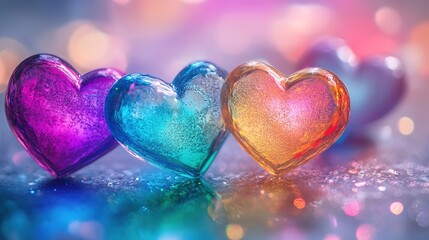 Fototapeta premium Heart shaped bokeh