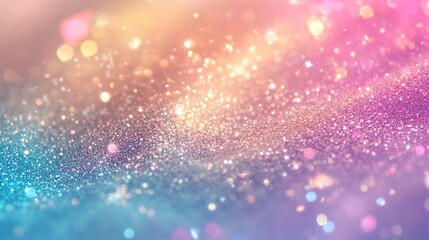 Abstract pastel holographic blurred grainy gradient banner background texture. 