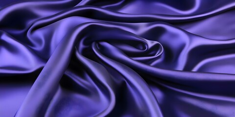 Fototapeta premium A swirl of smooth, deep purple satin fabric with a glossy texture. Concept Deep Purple Satin, Glossy Texture, Fabric Swirl, Luxurious Material, Elegant Draping