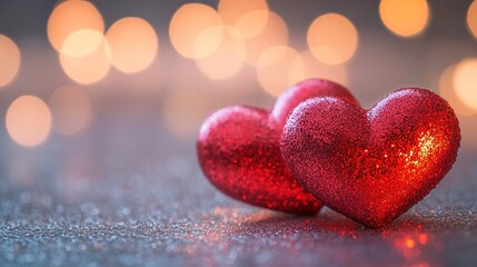 Fototapeta premium Background with red heart 