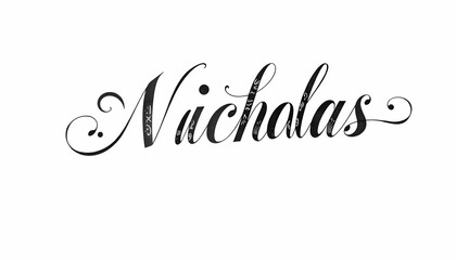 Elegant Cursive Name: Nicholas