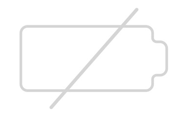 Battery dead icon Horizontal vector illustration