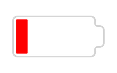 Low battery icon Horizontal vector illustration