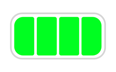 battery full icon Horizontal vector illustration