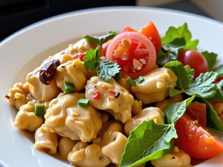 Creamy Tortellini Salad with Tomatoes Herbs Delicious Pasta Dish